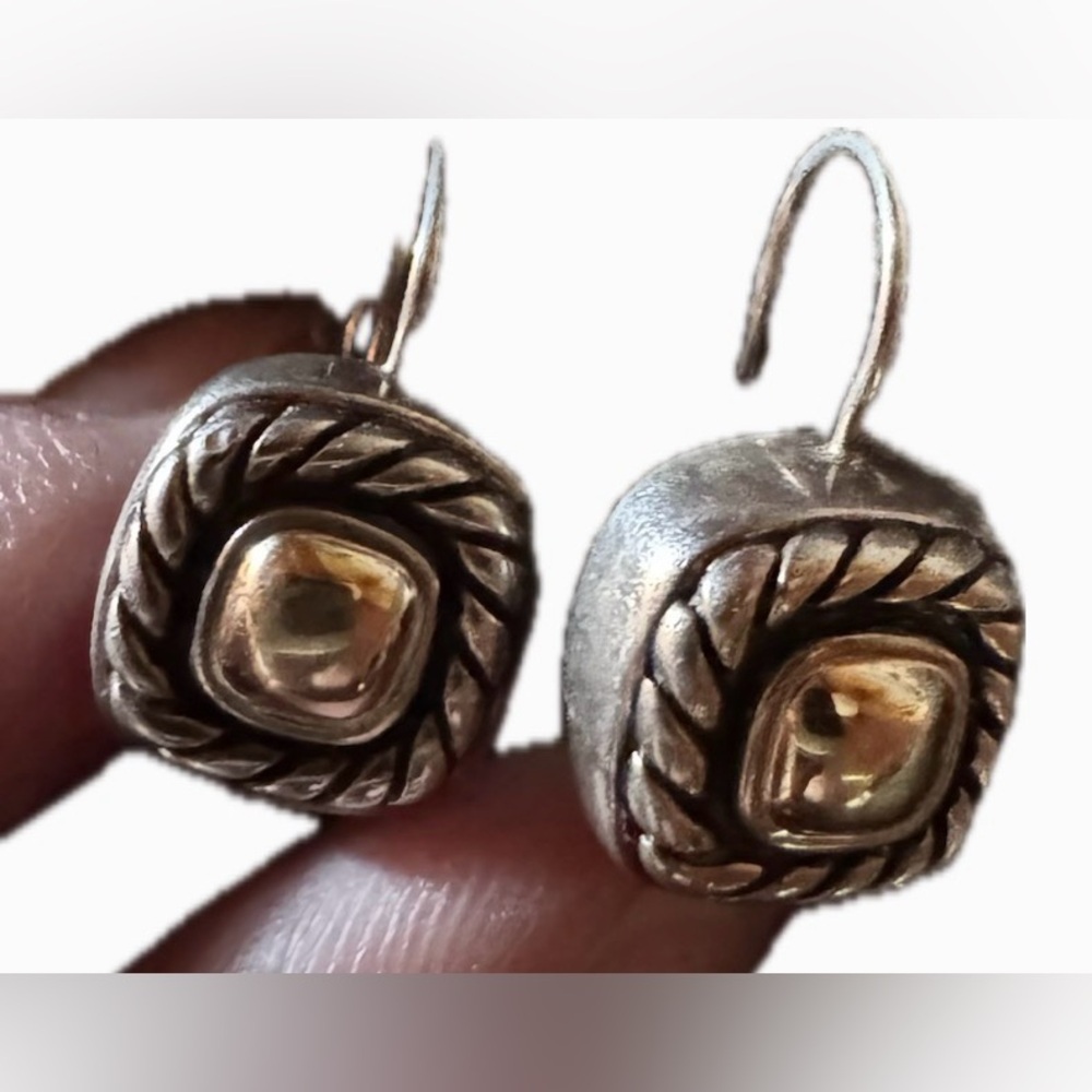 925 & 14kt gold earrings